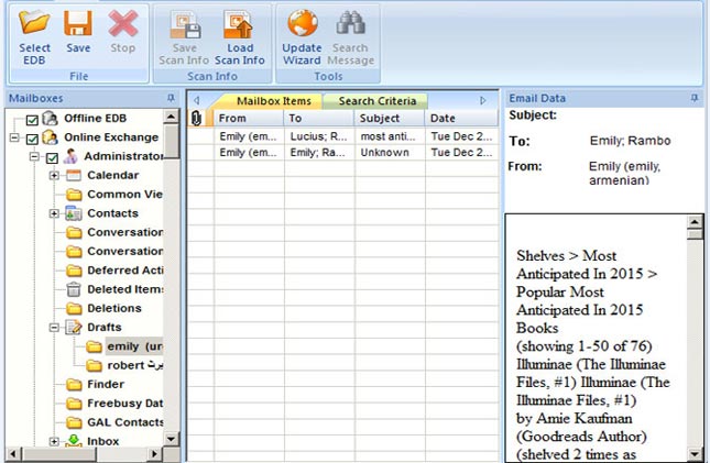Stellar Mailbox Extractor for Exchange Server