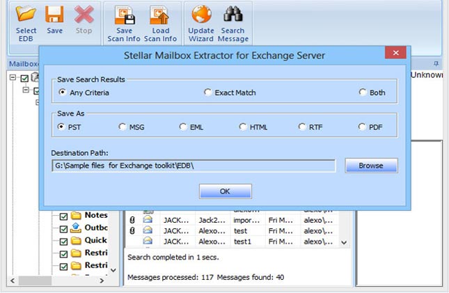 Stellar Mailbox Extractor for Exchange Server