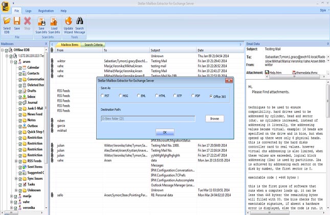 Stellar Mailbox Extractor for Exchange Server