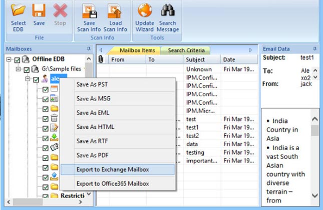 Stellar Mailbox Extractor for Exchange Server