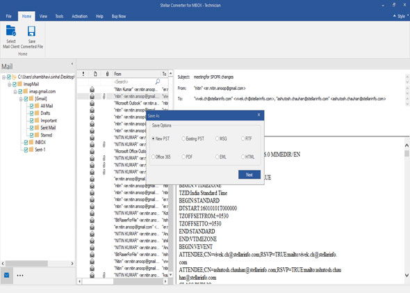 stellar mbox to pst converter