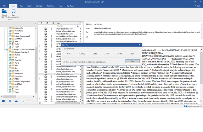 lotus notes to Outlook