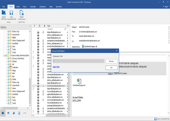 NSF to PST Converter