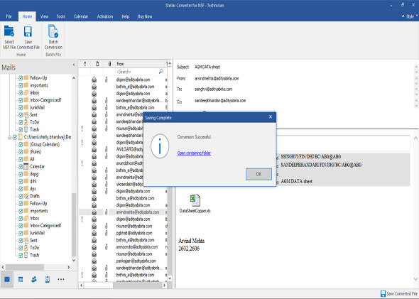 NSF to PST Converter