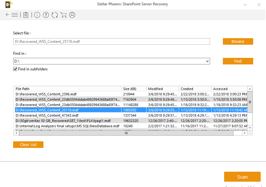 SharePoint Server Recovery
