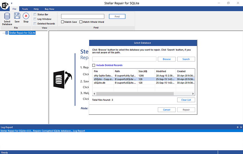 stellar phoenix sql database repair trial