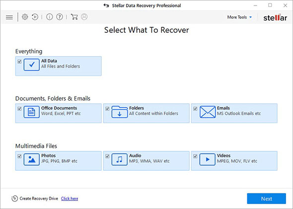 Stellar Data Recovery-Windows Pro screenshot