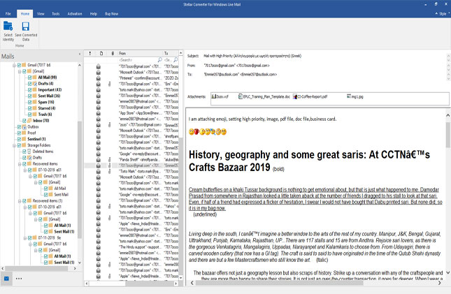 Windows Live mail PST  Converter