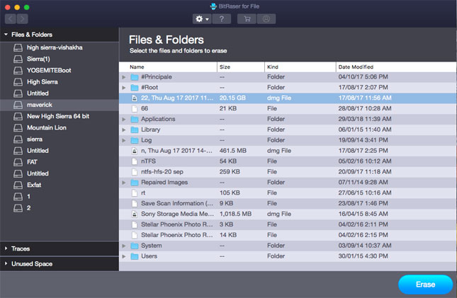 Bitraser for File Mac