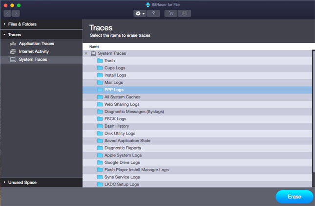 Bitraser for File Mac