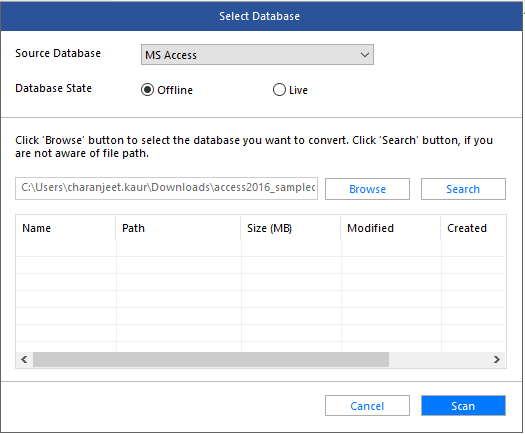 select-access-database-file