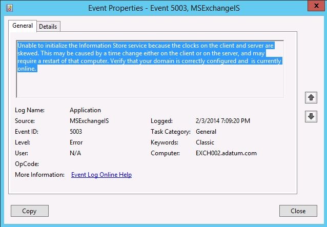 check event properties