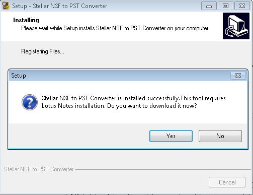 installed nsf to pst converter