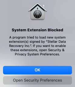 System Extension Blocked 